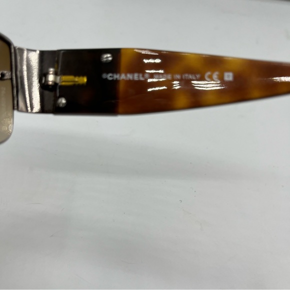 Chanel Crystal CC Logo Sunglasses 4117 B Tortoise Shell Brown - Picture 7 of 9